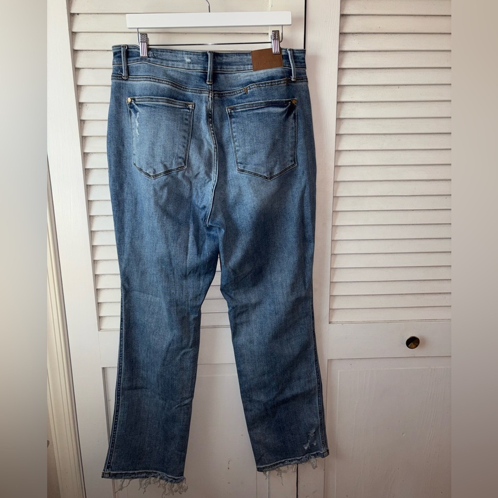 Classic High-Rise Straight Leg Women Jeans - Light Blue Size 14 - Picture 7 of 10